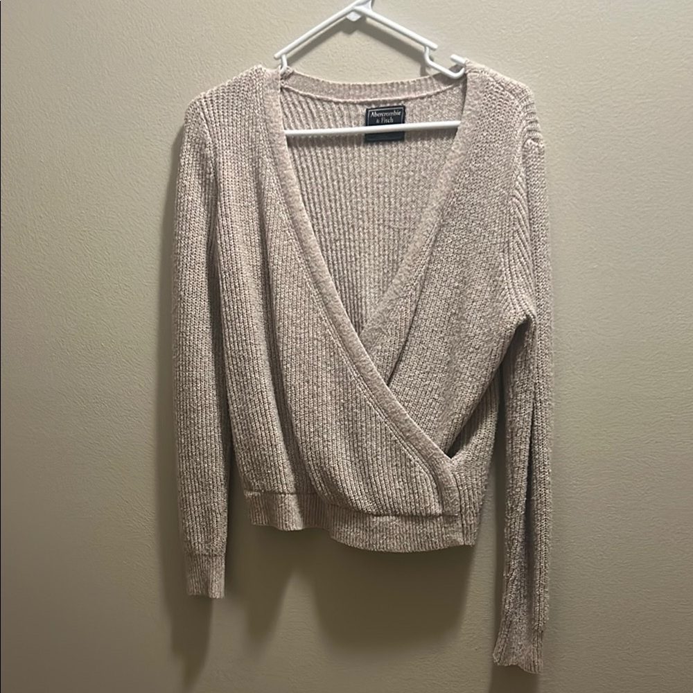 Women's Cream Wrap Sweater